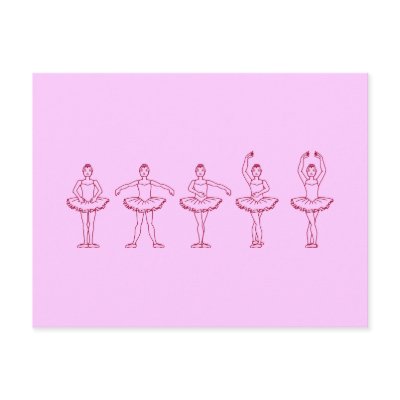 5 Ballet Positions Postcard by trendyteeshirts