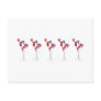 5 Balloon Hearts Postcard