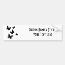 5 Black Butterflies Bumper Sticker