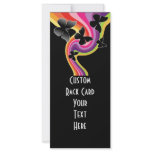 5 Black Butterflies On Swirly Rainbow Rack Card Template