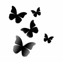 5 Black Butterflies
