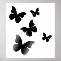 5 Black Butterflies