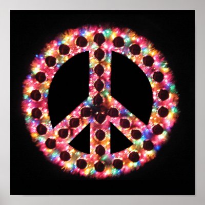 5-colour peace sign poster by wreathmanbob