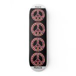 5-colour peace skateboard