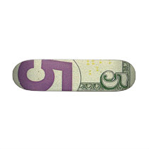 5 Dollar Bill Skateboard Mini
