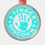 5 Finger Discount Logo Christmas Tree Ornaments