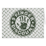 5 Finger Discount Logo - Green Tea Greeting Cards