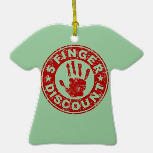 5 Finger Discount - Red Christmas Ornament