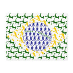5 gold stars soccer player flag of brazil post card