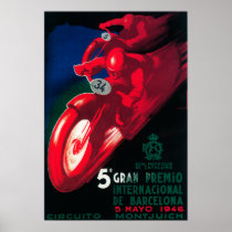 5 Gran Premio Internat'l Motorcycle Poster