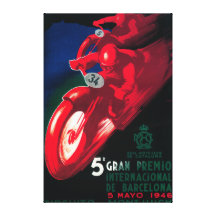 5 Gran Premio Internat'l Motorcycle Poster Canvas Print