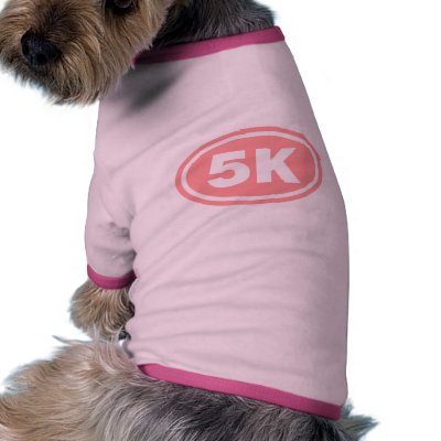 5 K Runner Pink Oval by RunnerShirts