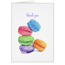 5 Macarons Thank You Note Card