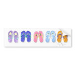 5 Pairs of Flip-Flops Bumper Stickers bumper stickers