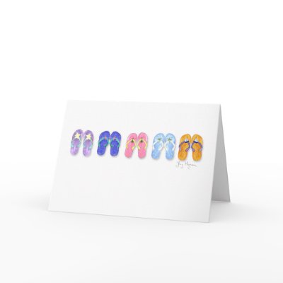 5 Pairs of Flip-Flops Cards by ginyhogan