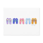 5 Pairs of Flip-Flops Postcard