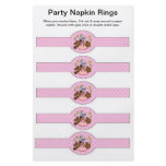5 per sheet Baby Girl Shower Paper Napkin Rings