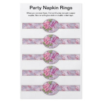 5 per sheet Birthday or Wedding Paper Napkin Rings