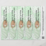5 per Sheet Bookmark Favours for Baby Showers Part Flyers
