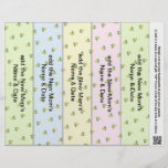 5 per Sheet Bookmark Favours for Baby Showers Part Custom Flyer