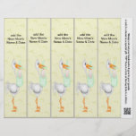 5 per Sheet Bookmark Favours for Baby Showers Part Flyers