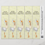 5 per Sheet Bookmark Favours for Baby Showers Part Flyer Design