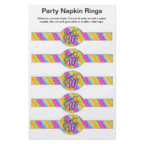5 per sheet SWEET 16 Birthday Paper Napkin Rings