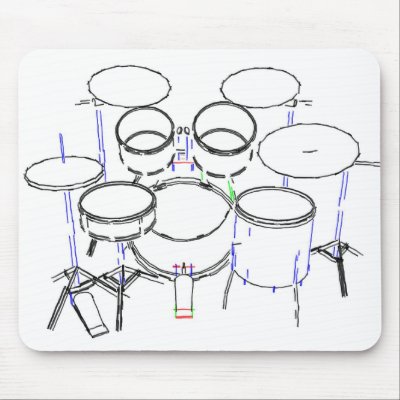 drum kit drawing