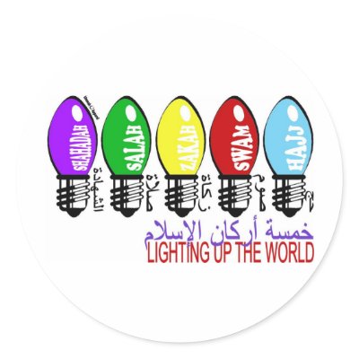 5 Pillars of Islam Sticker by Ummah_Apparel