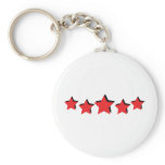 5 red stars deluxe keychains