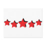 5 red stars deluxe postcard
