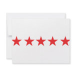 5 red stars icon deluxe personalized invitation