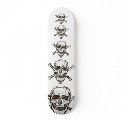 5 skull board skate board decks by PeteMcGXD