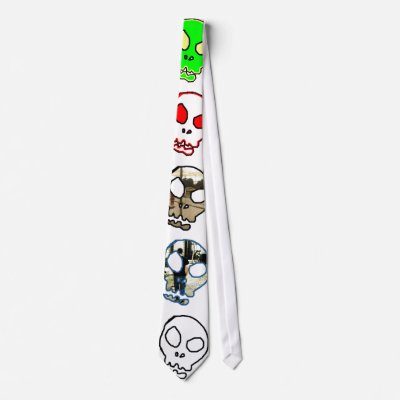 5 SKULL TIE (5 different designs) by caffineskate