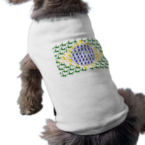 5 star soccer player flag of brazil doggie shirt