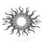 5 suns round sticker