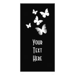5 White Butterflies photo cards