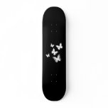 5 White Butterflies Skateboard Deck