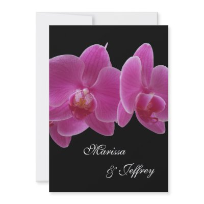 5 X 7 Orchid Wedding Invitation -- Purple Orchids by henishouseofpaper