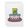 5 Year Old Birthday Cake Custom Announcement