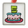 5 Year Old Birthday Cake Christmas Ornaments
