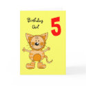 5 year old birthday girl cards