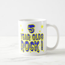 5 Year Olds Rock! (Blue) Mug