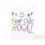 5 Year Olds Rock! Greeting Card