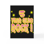 5 Year Olds Rock! (Pink) Greeting Card