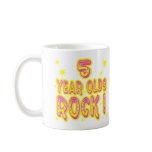 5 Year Olds Rock! (Pink) Mug