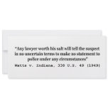 5th Amendment Watts v Indiana 338 US 49 1949 invitations