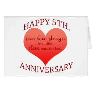 5 Year Anniversary Cards & Invitations | Zazzle.co.uk