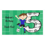 5th Birthday Blue and Black Soccer Goal Stickers