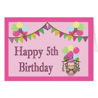 5th Birthday Invitation Card Template monkey 5th birthday cards photo card templates 5th Birthday Invitation Card Template monkey 5th birthday cards photo card templates